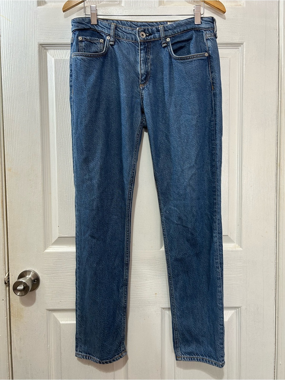 Rag & Bone Dre Low-Rise Boyfriend Jeans 27 Lily Wash Denim Lyocell Blend